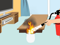 Fire Exinguisher Being Used